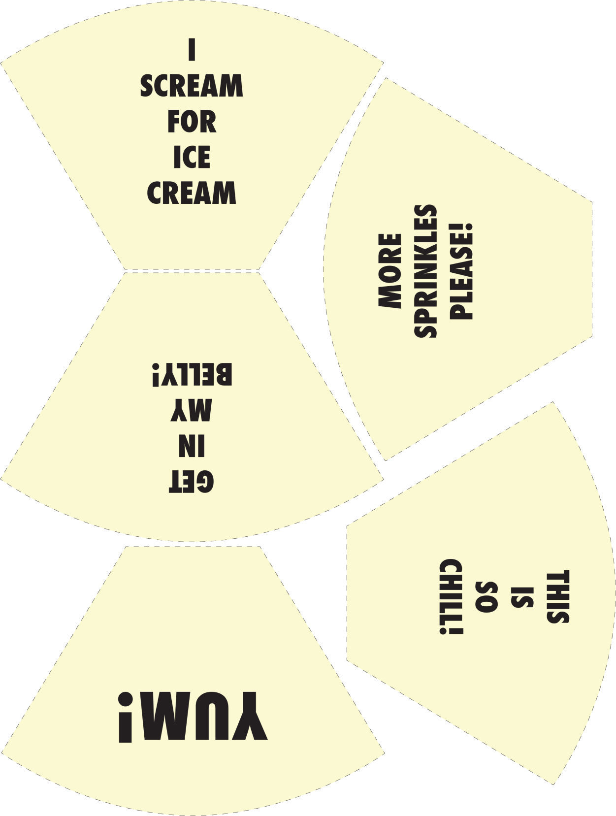 Ice Cream Wrapper Template
